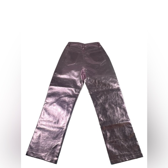 BUDDY LOVE TRAVOLTA-3 WOMEN'S SIZE 26 PINK METALLIC SHINY PANTS 5 POCKET - Picture 14 of 15